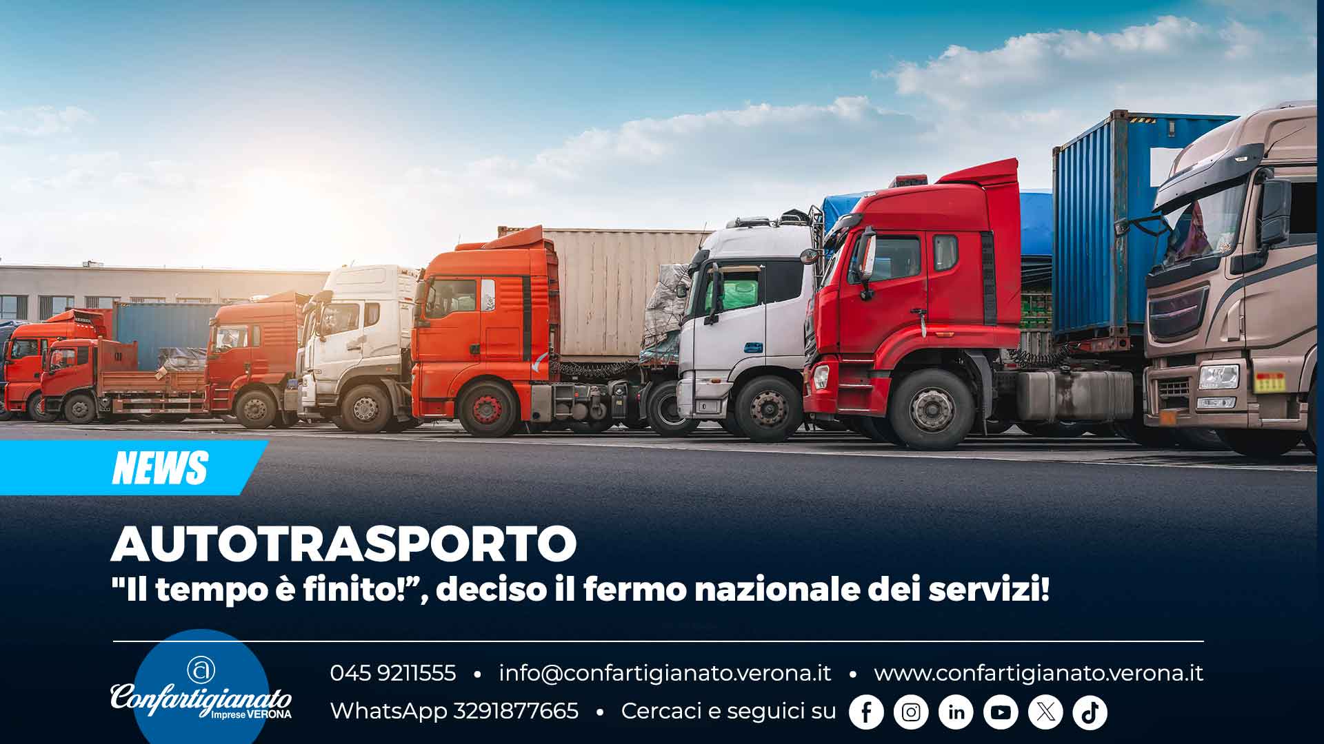 AUTOTRASPORTO – "Il tempo è finito!", deciso il fermo nazionale dei servizi