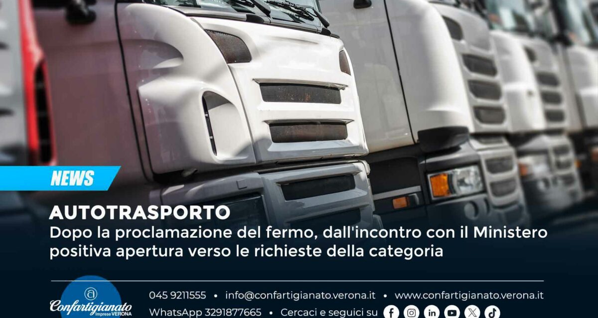 AUTOTRASPORTO - Dopo la proclamazione del fermo, dall'incontro il Ministero positiva apertura verso le richieste della categoria