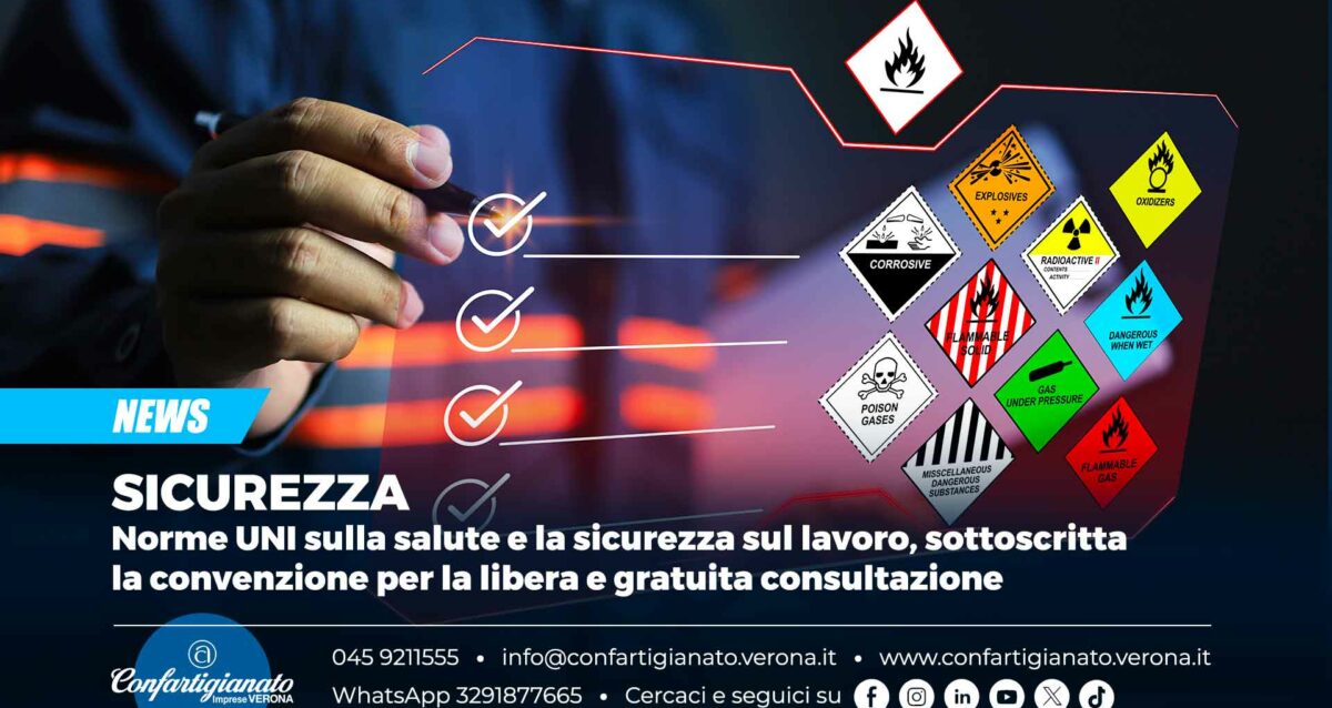 SICUREZZA – Norme UNI sulla salute e la sicurezza sul lavoro, sottoscritta la convenzione per la libera e gratuita consultazione