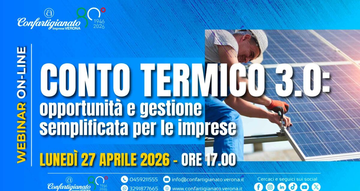 IMPIANTI – Il 27 aprile, un webinar per approfondire il tema "Conto Termico 3.0: opportunità e gestione semplificata per le imprese"
