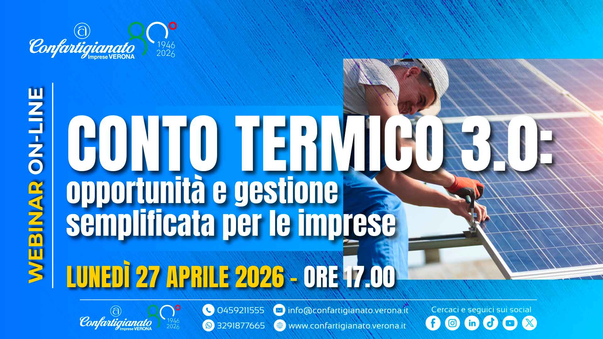 IMPIANTI – Il 27 aprile, un webinar per approfondire il tema "Conto Termico 3.0: opportunità e gestione semplificata per le imprese"
