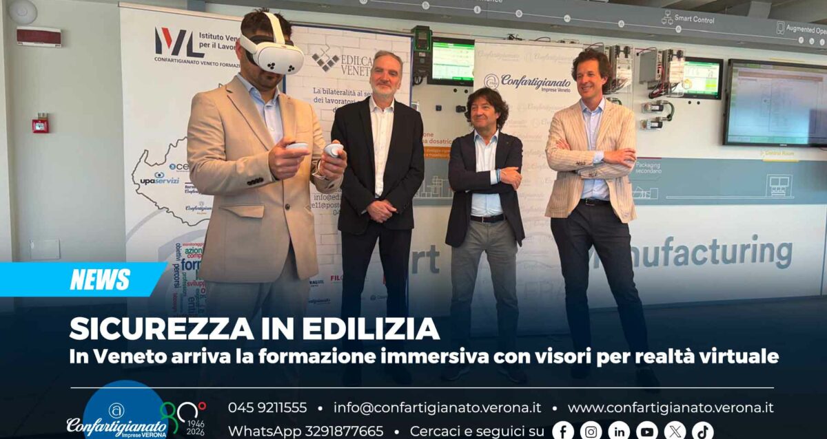 SICUREZZA IN EDILIZIA – In Veneto arriva la formazione immersiva con visori per realtà virtuale