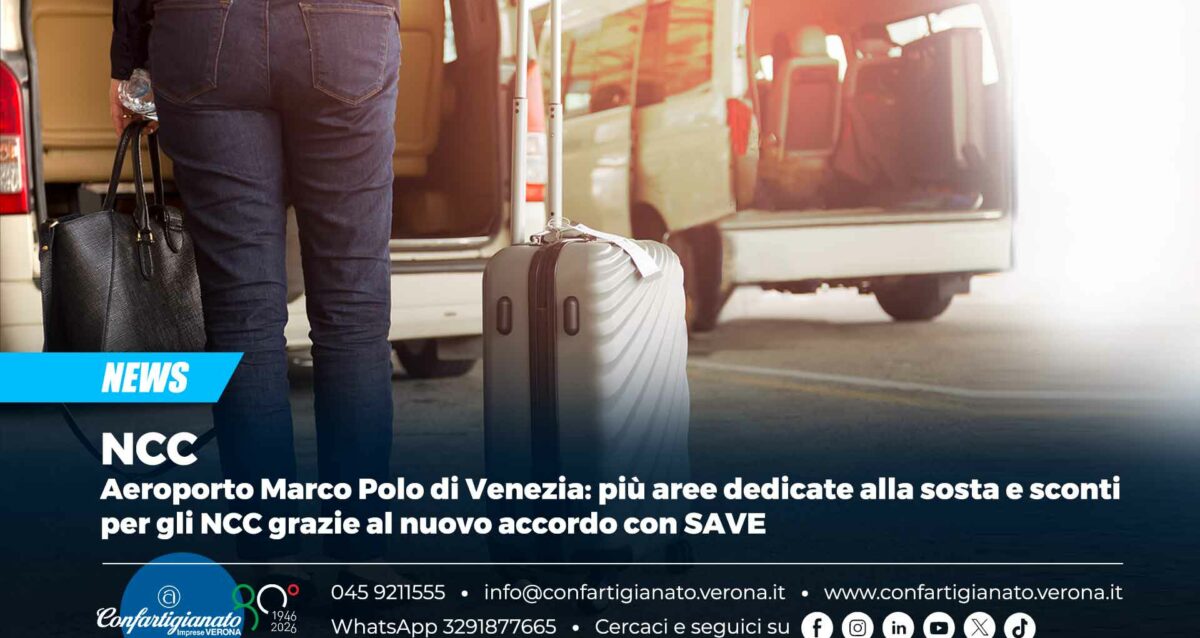 NCC – Aeroporto Marco Polo di Venezia: più aree dedicate alla sosta e sconti per gli NCC grazie al nuovo accordo con SAVE