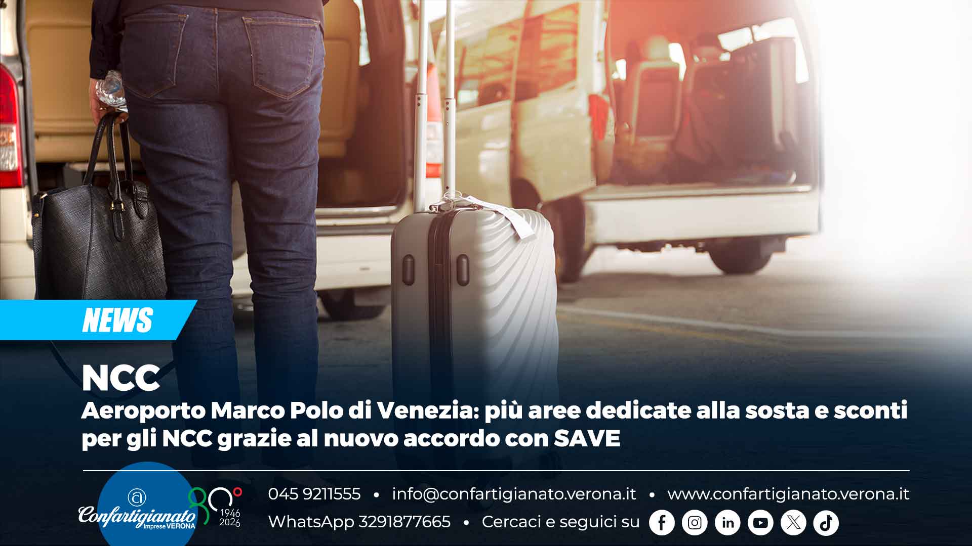 NCC – Aeroporto Marco Polo di Venezia: più aree dedicate alla sosta e sconti per gli NCC grazie al nuovo accordo con SAVE