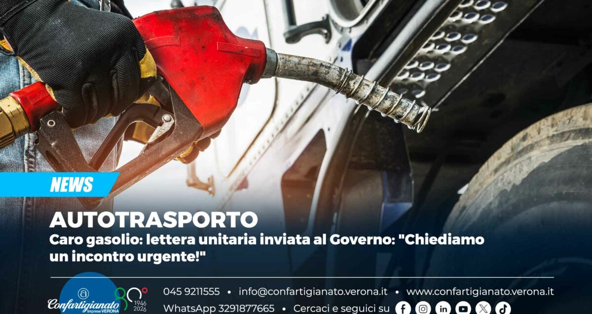 AUTOTRASPORTO – Caro gasolio: lettera unitaria inviata al Governo: "Chiediamo un incontro urgente!"