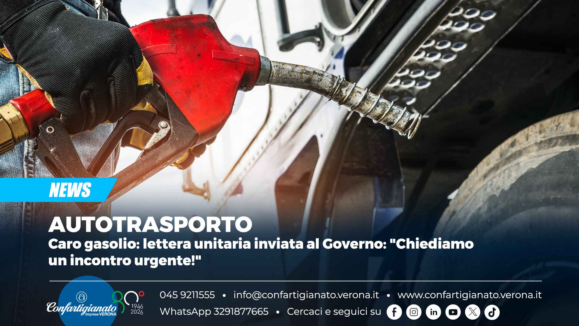 AUTOTRASPORTO – Caro gasolio: lettera unitaria inviata al Governo: "Chiediamo un incontro urgente!"