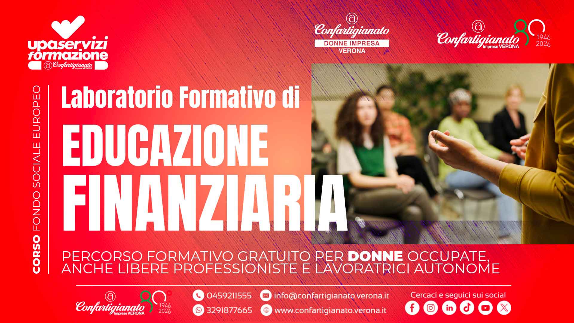 FORMAZIONE – Laboratorio Formativo gratuito di Educazione Finanziaria per donne occupate, imprenditrici, professioniste ed autonome. Posti limitati