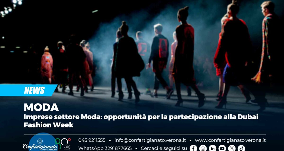MODA – Imprese settore Moda: opportunità per la partecipazione alla Dubai Fashion Week