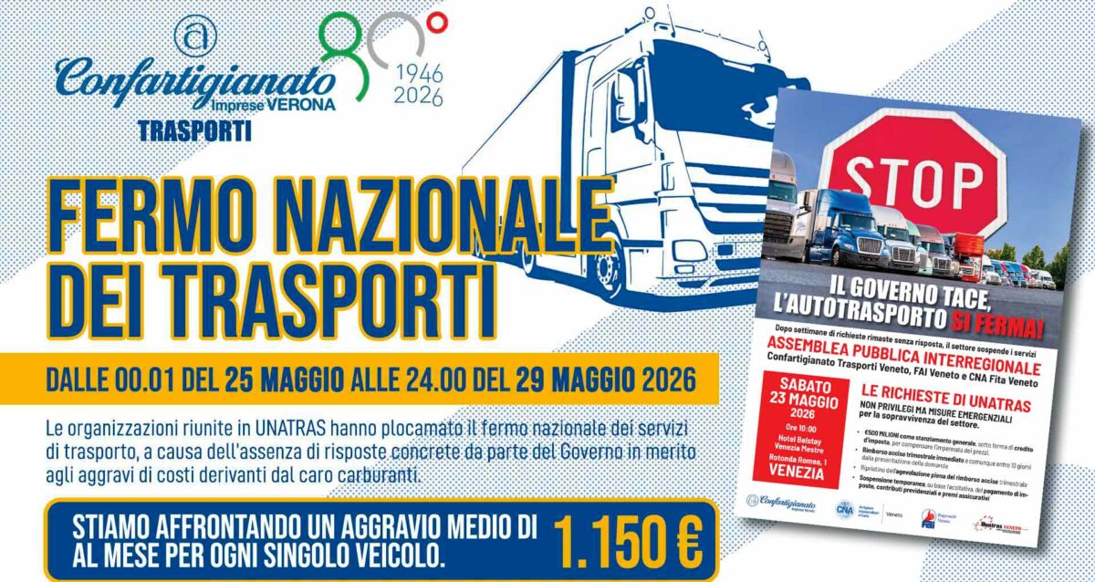 AUTOTRASPORTO – Giorni di fuoco alla vigilia del fermo! Il 22 maggio, convocazione del Governo; il 23 maggio, assemblea interregionale Unatras; il 25 maggio... senza risposte, stop ai veicoli!