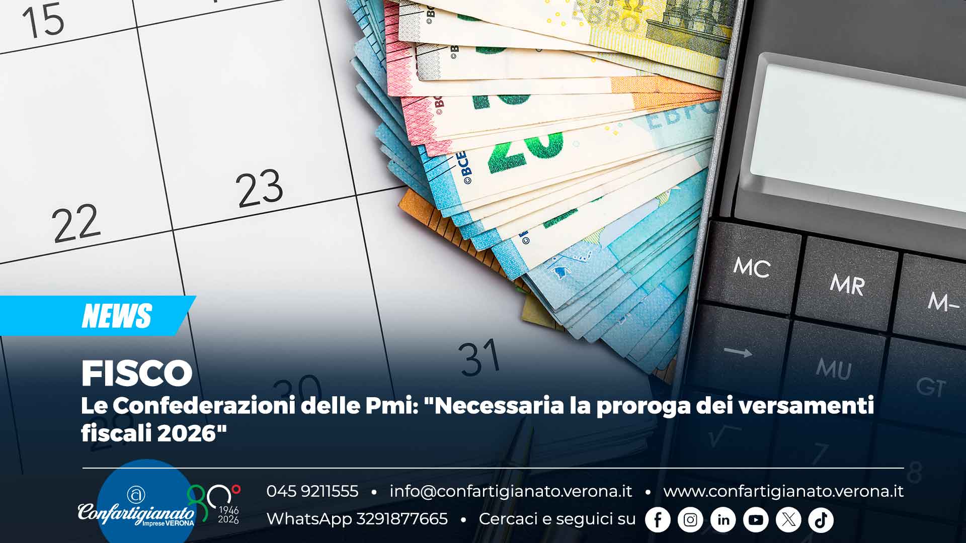 FISCO – Le Confederazioni delle Pmi: "Necessaria la proroga dei versamenti fiscali 2026"
