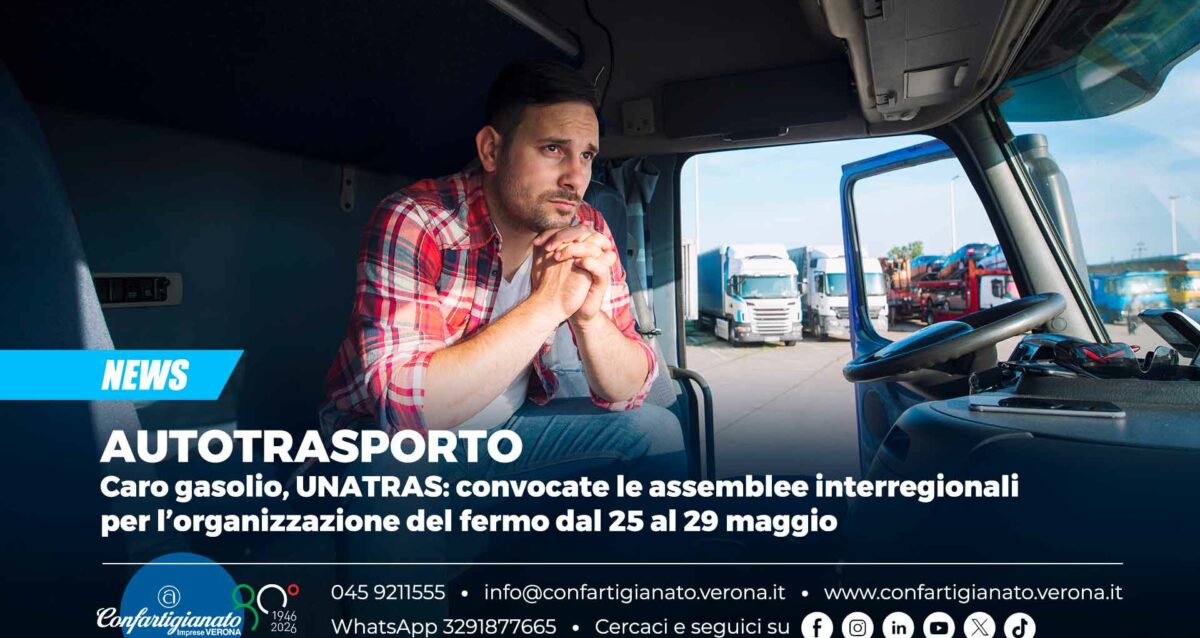 AUTOTRASPORTO – Caro gasolio, UNATRAS: convocate le assemblee interregionali per l’organizzazione del fermo dal 25 al 29 maggio