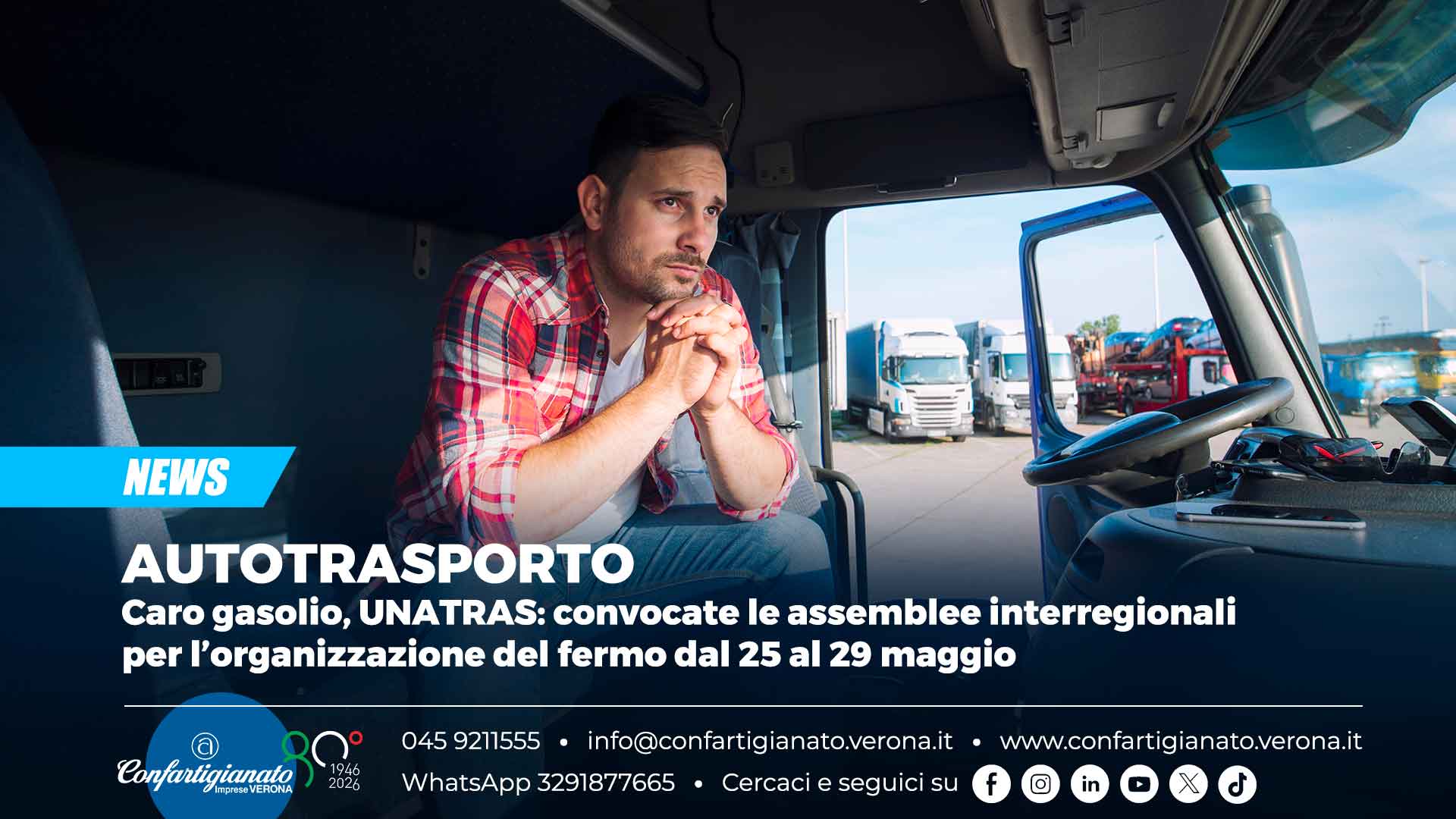 AUTOTRASPORTO – Caro gasolio, UNATRAS: convocate le assemblee interregionali per l’organizzazione del fermo dal 25 al 29 maggio