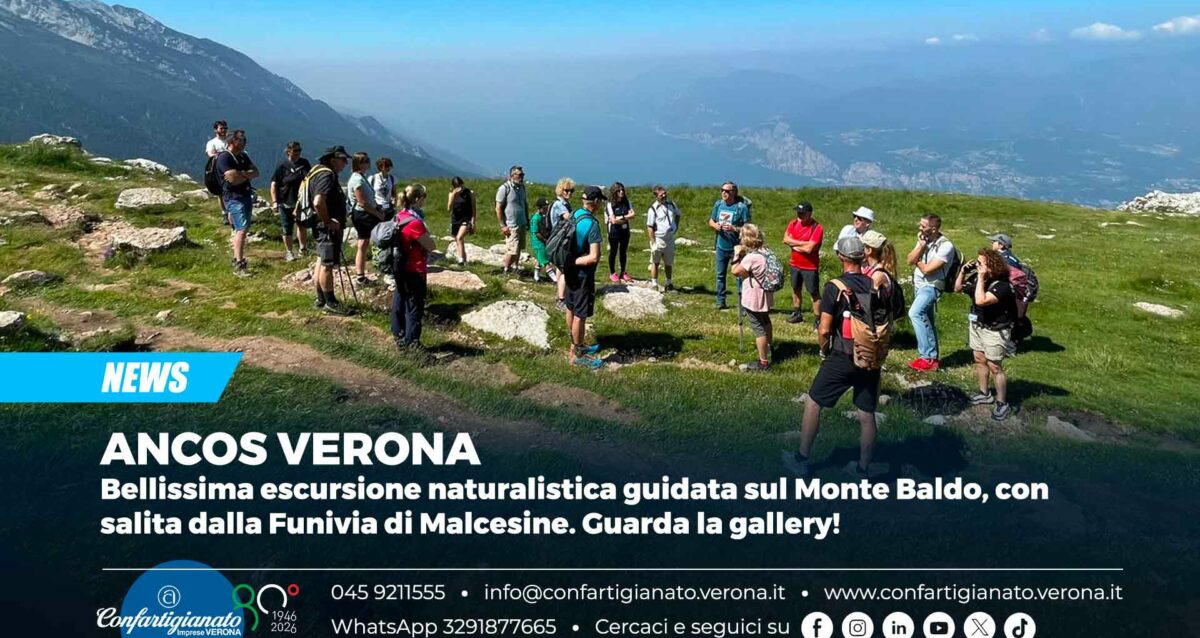 ANCOS VERONA – Bellissima escursione naturalistica guidata sul Monte Baldo, con salita dalla Funivia di Malcesine. Guarda la gallery!