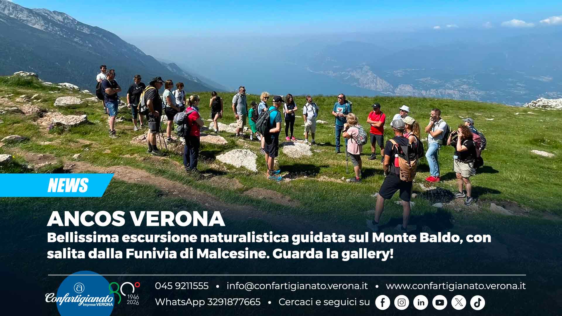 ANCOS VERONA – Bellissima escursione naturalistica guidata sul Monte Baldo, con salita dalla Funivia di Malcesine. Guarda la gallery!