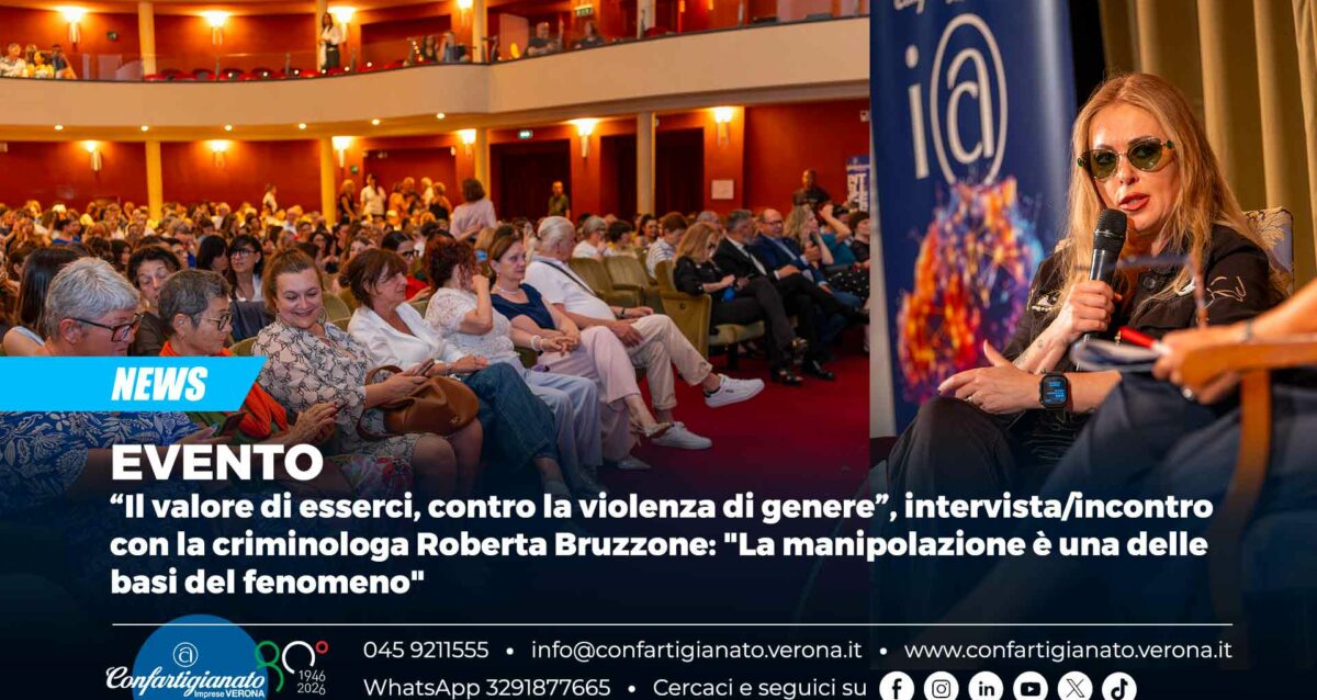 EVENTO – “Il valore di esserci, contro la violenza di genere”, intervista/incontro con la criminologa Roberta Bruzzone: "La manipolazione è una delle basi del fenomeno"