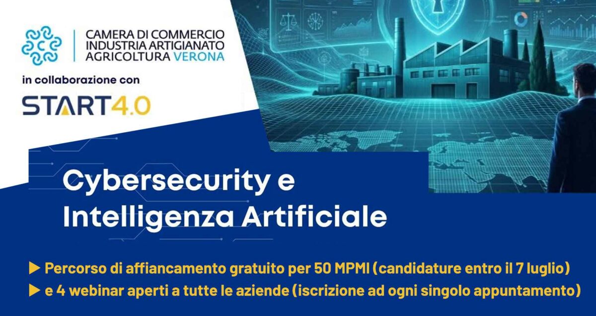 CAMERA DI COMMERCIO – Cybersecurity e Intelligenza Artificiale: servizio affiancamento gratuito per 50 MPMI (invia candidatura) e 4 webinar aperti a tutti