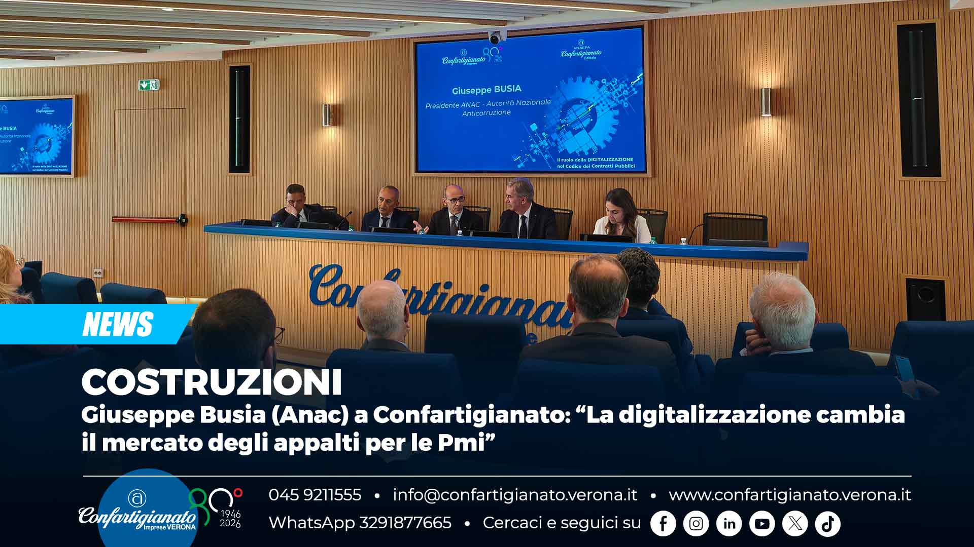 COSTRUZIONI – Giuseppe Busia (Anac) a Confartigianato: “La digitalizzazione cambia il mercato degli appalti per le Pmi”