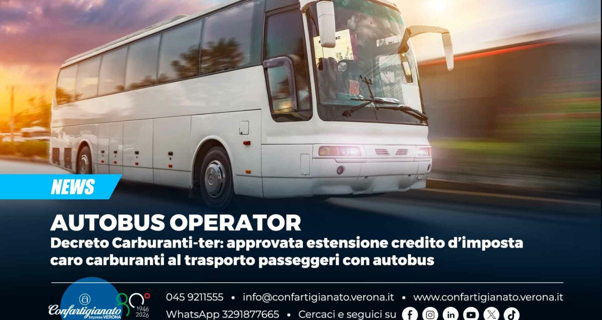 AUTOBUS OPERATOR – Decreto Carburanti-ter: approvata estensione credito d’imposta caro carburanti al trasporto passeggeri con autobus