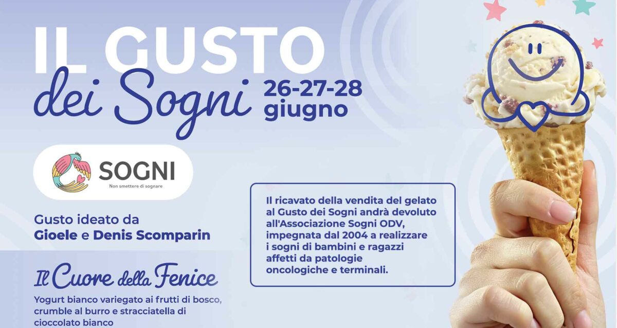 GELATERIE E SOLIDARIETÀ – Se hai una gelateria partecipa a "Il Gusto dei Sogni", in favore dell'Associazione Sogni ODV Onlus, che realizza i sogni dei bambini malati