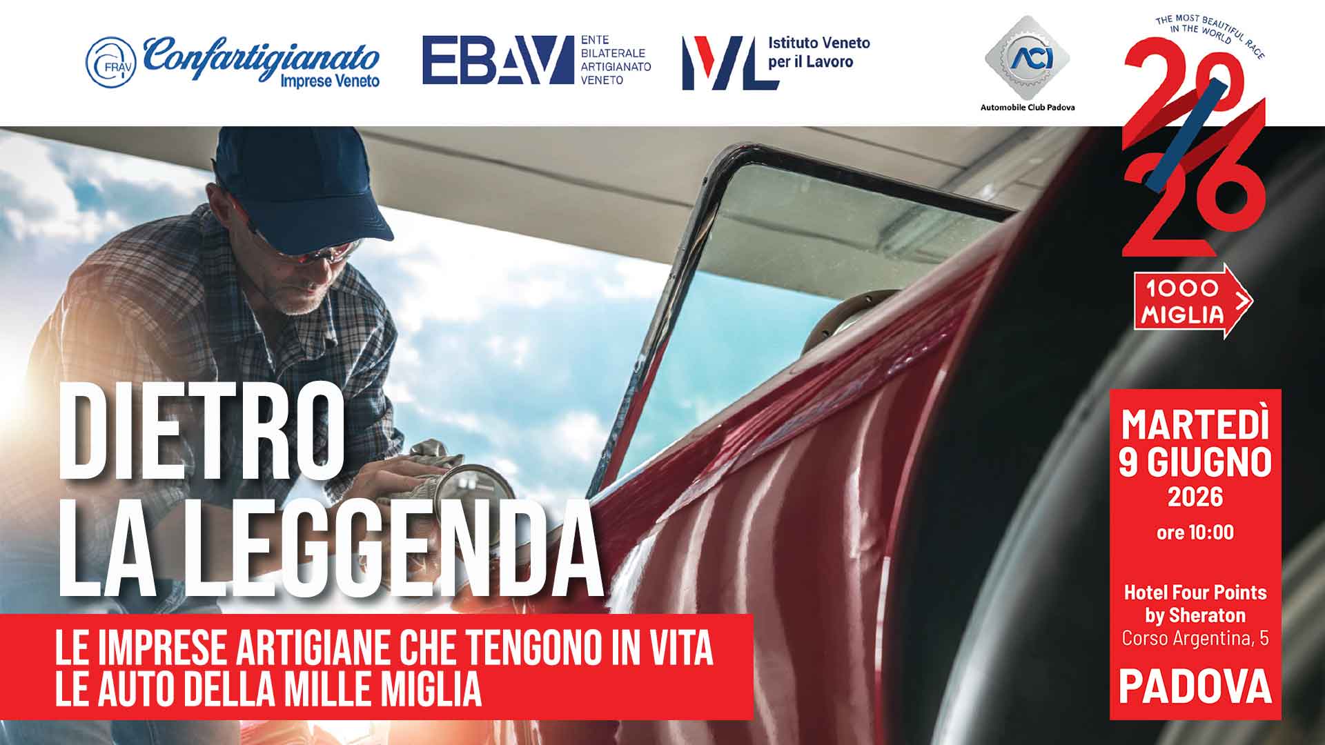 AUTORIPARAZIONE – La Mille Miglia fa tappa a Padova: il 9 giugno, incontro dedicato alla filiera delle auto storiche