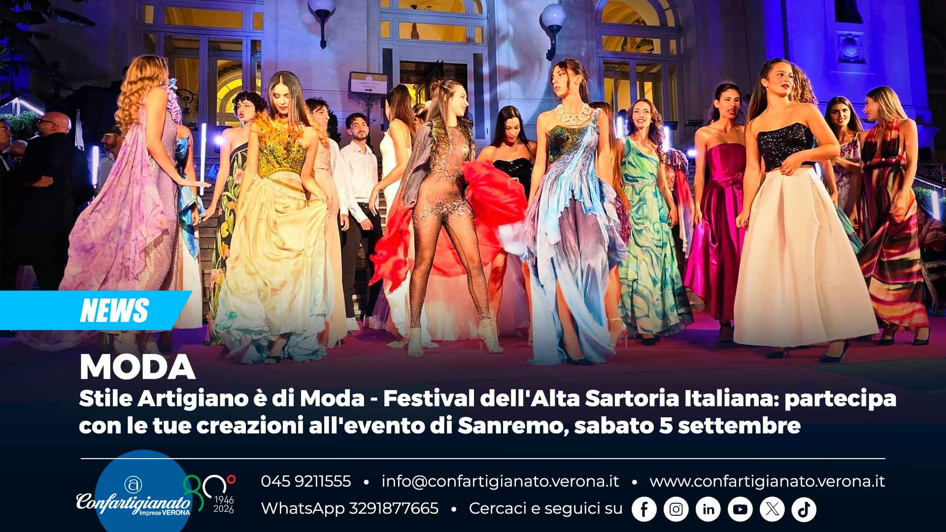 MODA – Stile Artigiano è di Moda - Festival dell'Alta Sartoria Italiana: partecipa con le tue creazioni all'evento di Sanremo, sabato 5 settembre