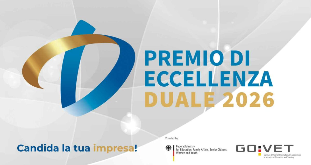 INIZIATIVA – Premio di Eccellenza Duale 2026: aperte le candidature dei progetti di formazione duale. Candida la tua impresa!