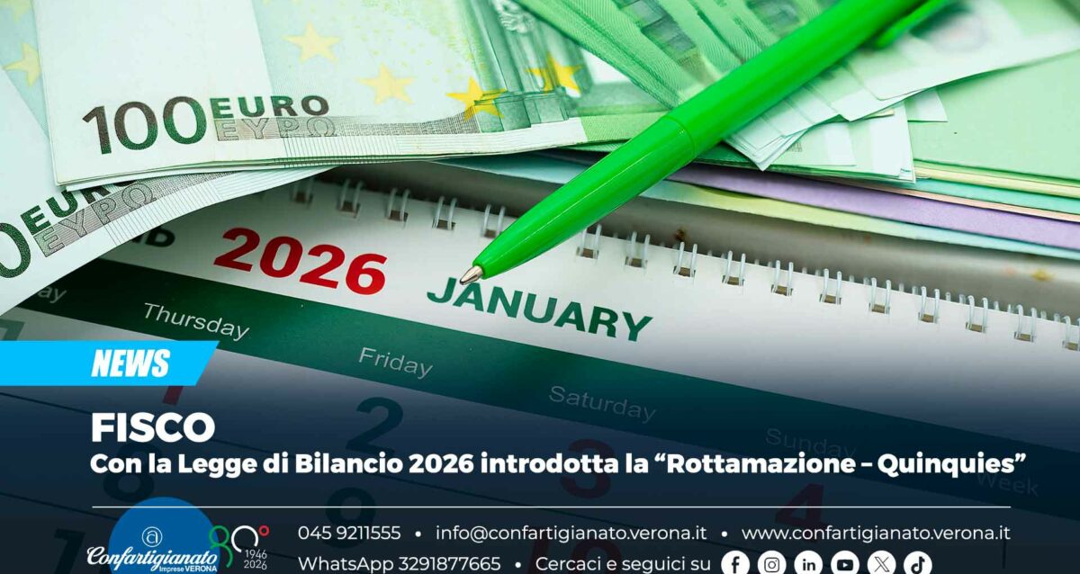 FISCO – Con la Legge di Bilancio 2026 introdotta la “Rottamazione – Quinquies”
