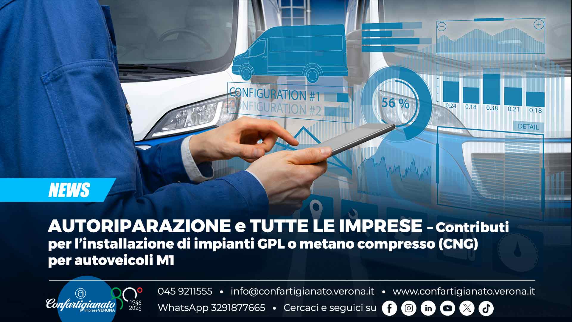 AUTORIPARAZIONE e TUTTE LE IMPRESE – Contributi per l’installazione di impianti GPL o metano compresso (CNG) per autoveicoli M1
