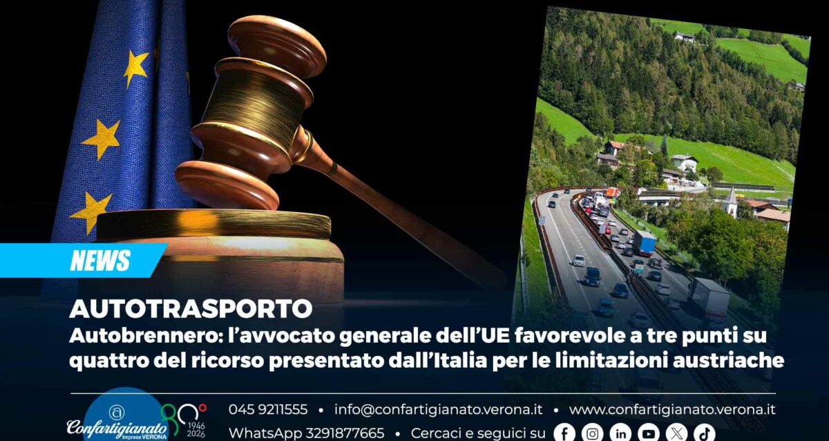 AUTOTRASPORTO – Autobrennero: l’avvocato generale UE favorevole a tre punti su quattro del ricorso presentato dall’Italia per le limitazioni austriache