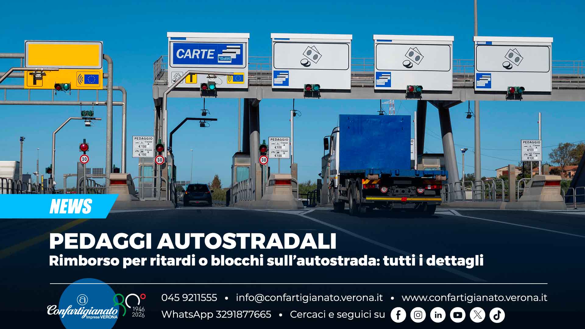 PEDAGGI AUTOSTRADALI – Rimborso per ritardi o blocchi sull’autostrada: tutti i dettagli