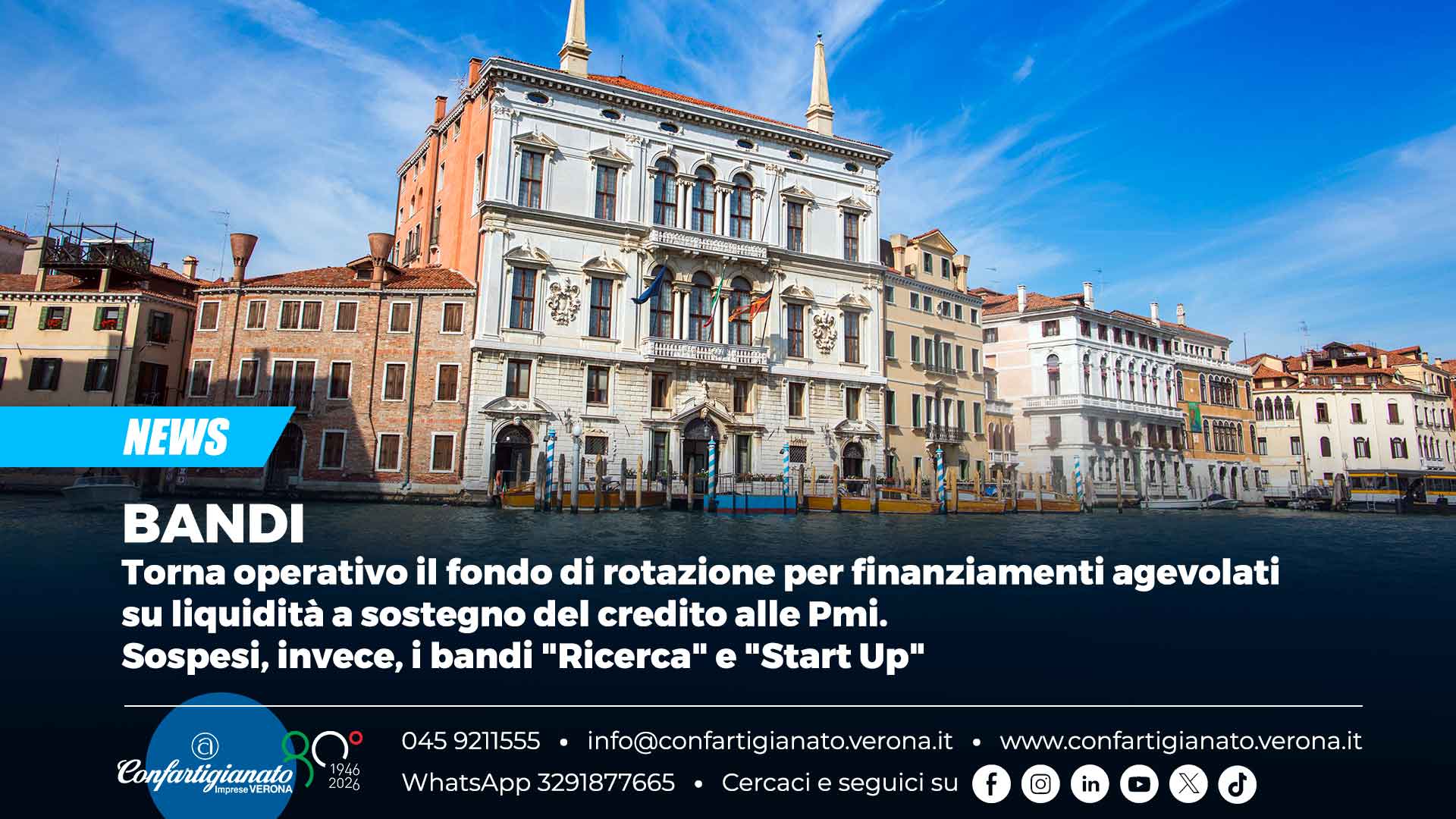 BANDI – Torna operativo il fondo di rotazione per finanziamenti agevolati su liquidità a sostegno del credito alle Pmi. Sospesi, invece, i bandi "Ricerca" e "Start Up"
