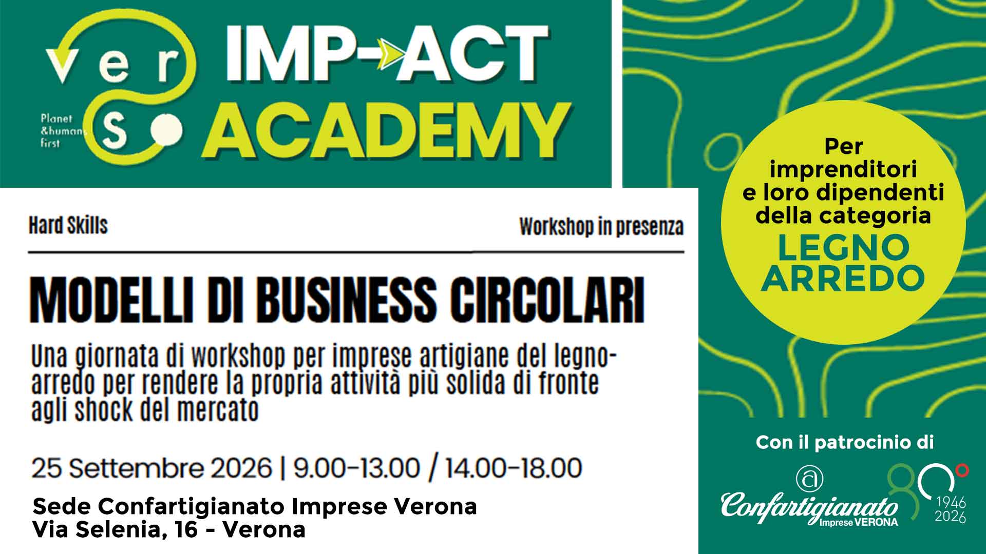 LEGNO ARREDO – Il 25 settembre, con l'associazione Verso, workshop gratuito "Modelli di business circolari" per le imprese del Legno Arredo. Iscriviti per partecipare