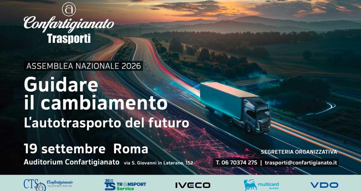 TRASPORTI – Assemblea nazionale 2026: “Guidare il ambiamento. L’Autotrasporto del futuro” – Roma, 19 settembre 2026