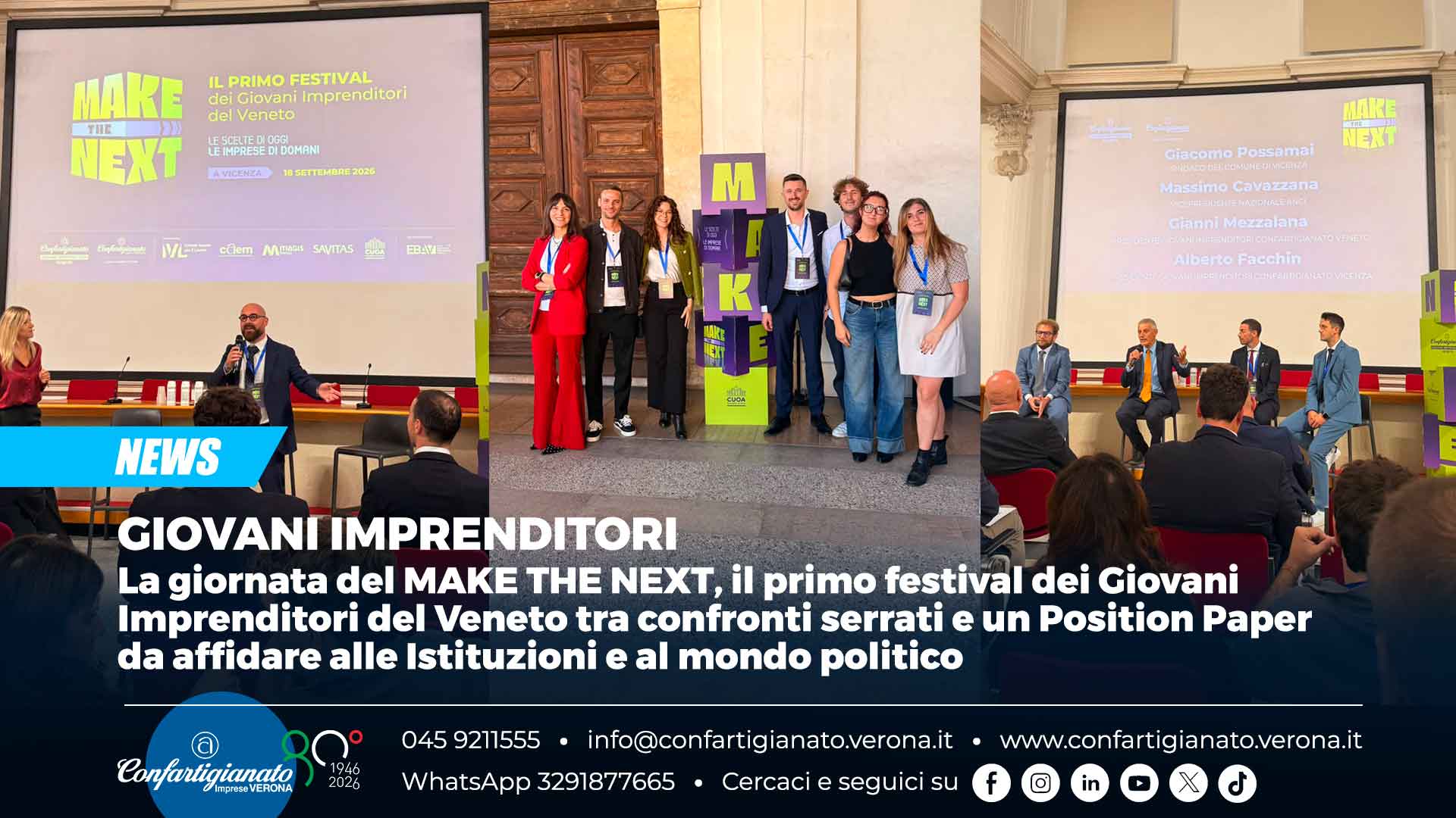 GIOVANI IMPRENDITORI – La giornata al MAKE THE NEXT, primo festival dei Giovani Imprenditori, tra confronti serrati e un Position Paper per istituzioni e politica