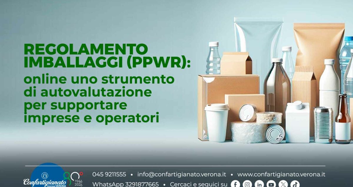AMBIENTE – Regolamento Imballaggi (PPWR): online uno strumento di autovalutazione per supportare imprese e operatori