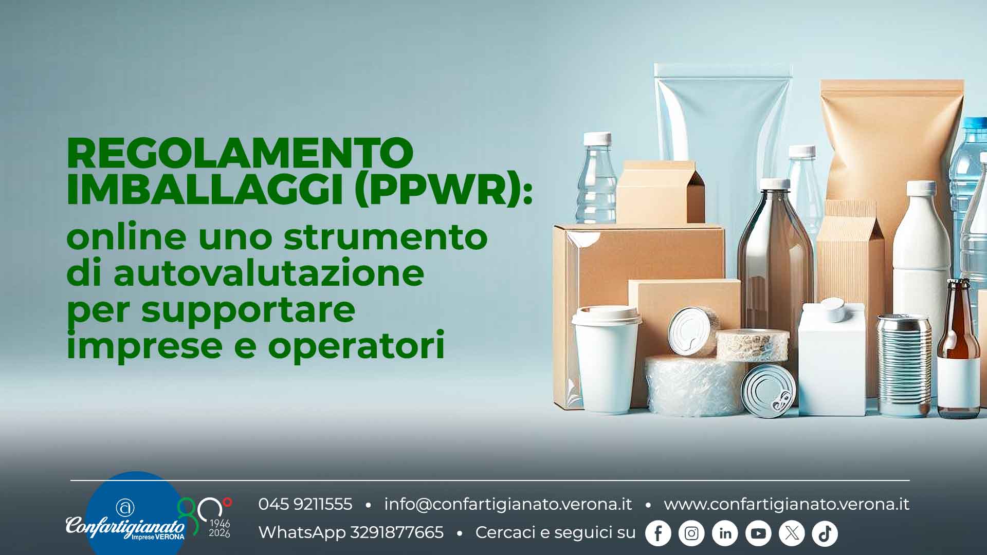 AMBIENTE – Regolamento Imballaggi (PPWR): online uno strumento di autovalutazione per supportare imprese e operatori