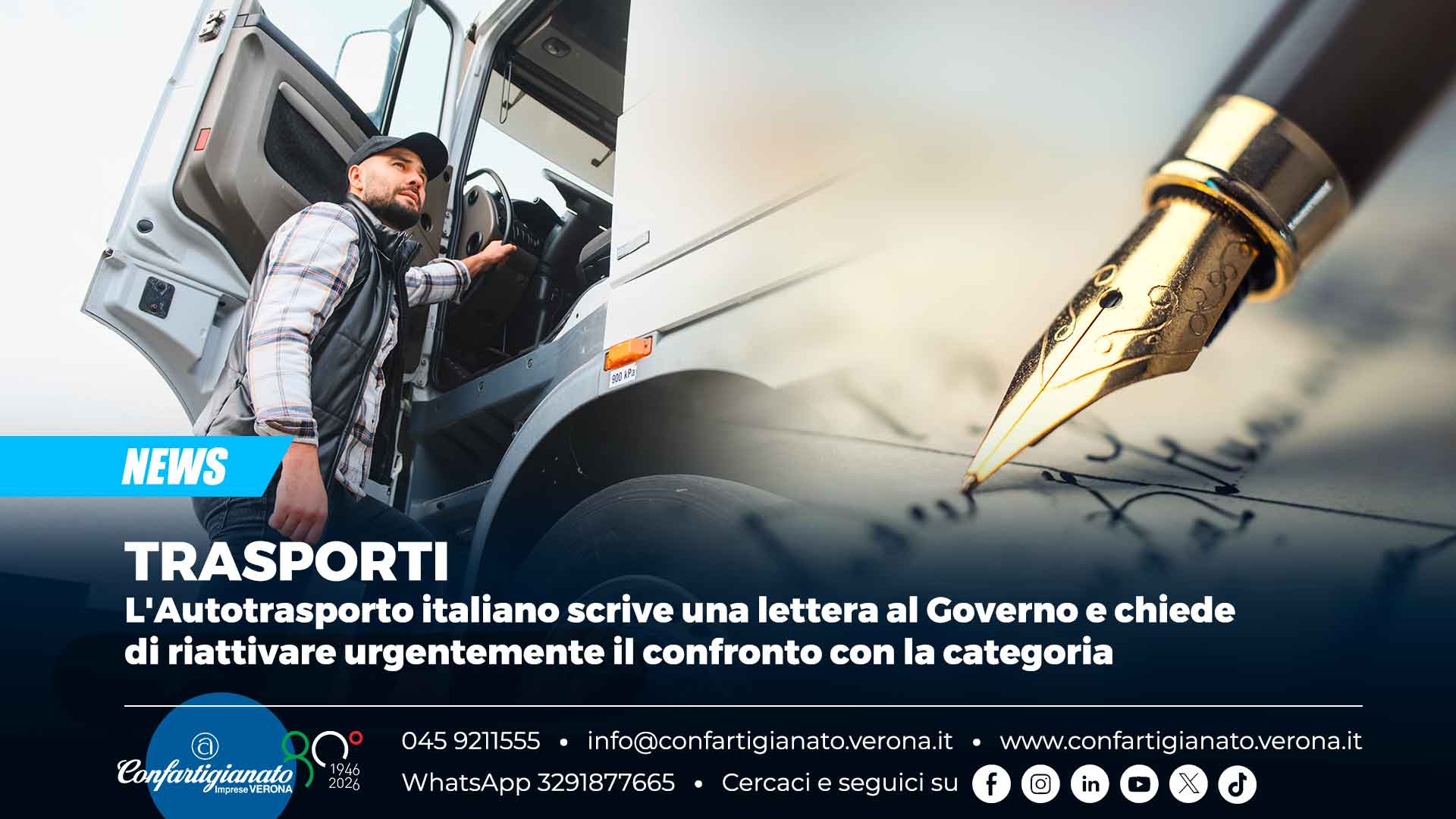 TRASPORTI – L'Autotrasporto italiano scrive una lettera al Governo e chiede di riattivare urgentemente il confronto con la categoria