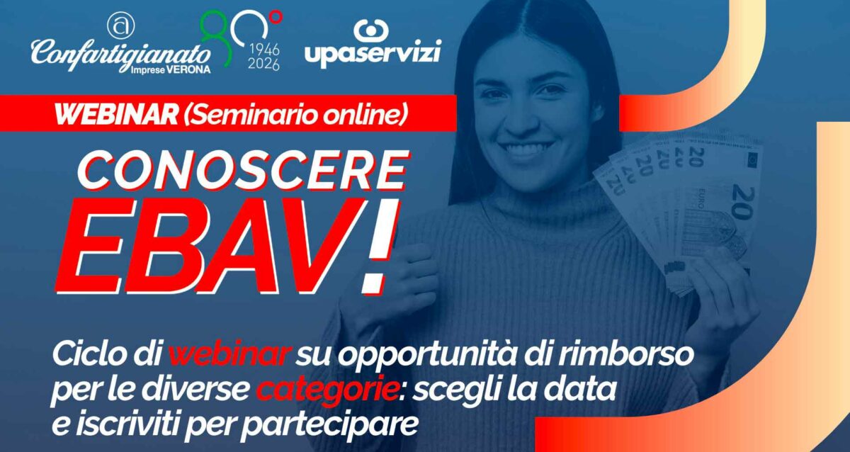SPORTELLO EBAV – Conoscere EBAV: ciclo di webinar su opportunità di rimborso per le diverse categorie. Scegli la data e iscriviti per partecipare