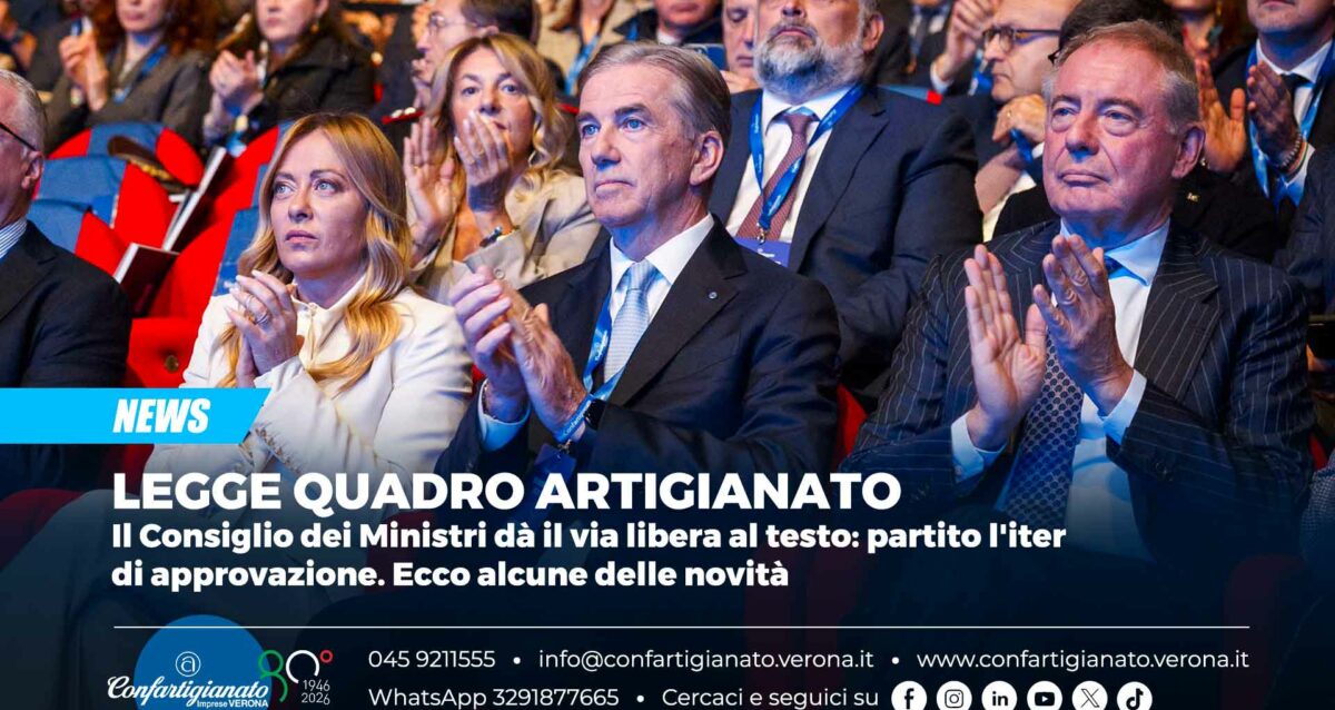 LEGGE QUADRO ARTIGIANATO – Il Consiglio dei Ministri dà il via libera al testo: partito l'iter di approvazione. Ecco alcune delle novità