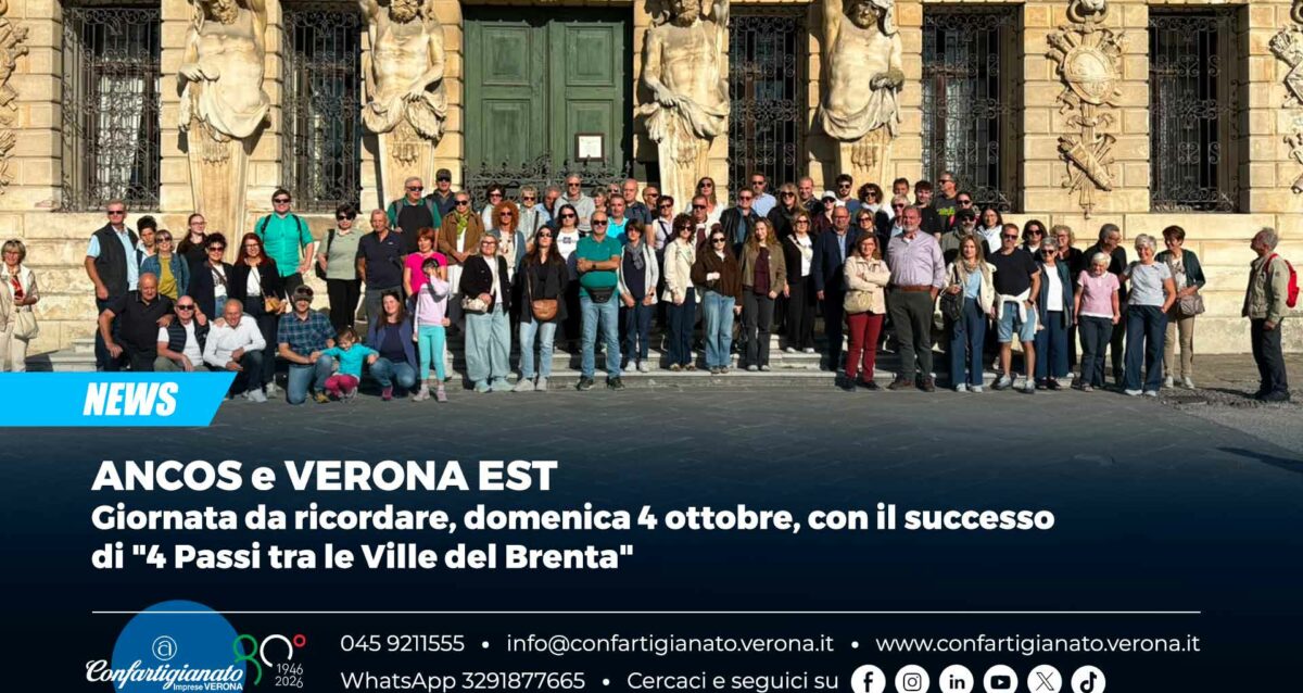ANCOS e VERONA EST – Giornata da ricordare, domenica 4 ottobre, con il successo di "4 Passi tra le Ville del Brenta"