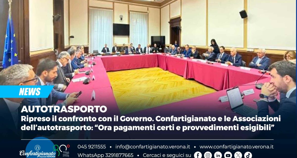 AUTOTRASPORTO – Ripreso confronto con Governo. Le Associazioni dell’autotrasporto: “Ora pagamenti certi e provvedimenti esigibili”