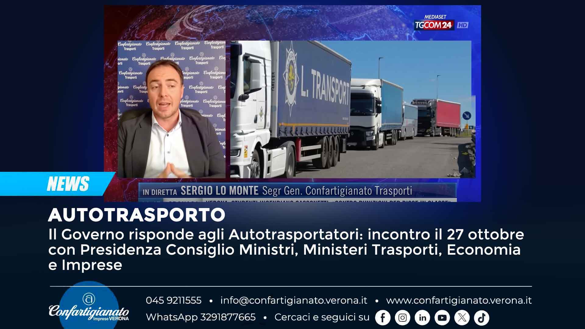 AUTOTRASPORTO – Il Governo risponde agli Autotrasportatori: incontro il 27 ottobre con Presidenza Consiglio Ministri, Ministeri Trasporti, Economia e Imprese