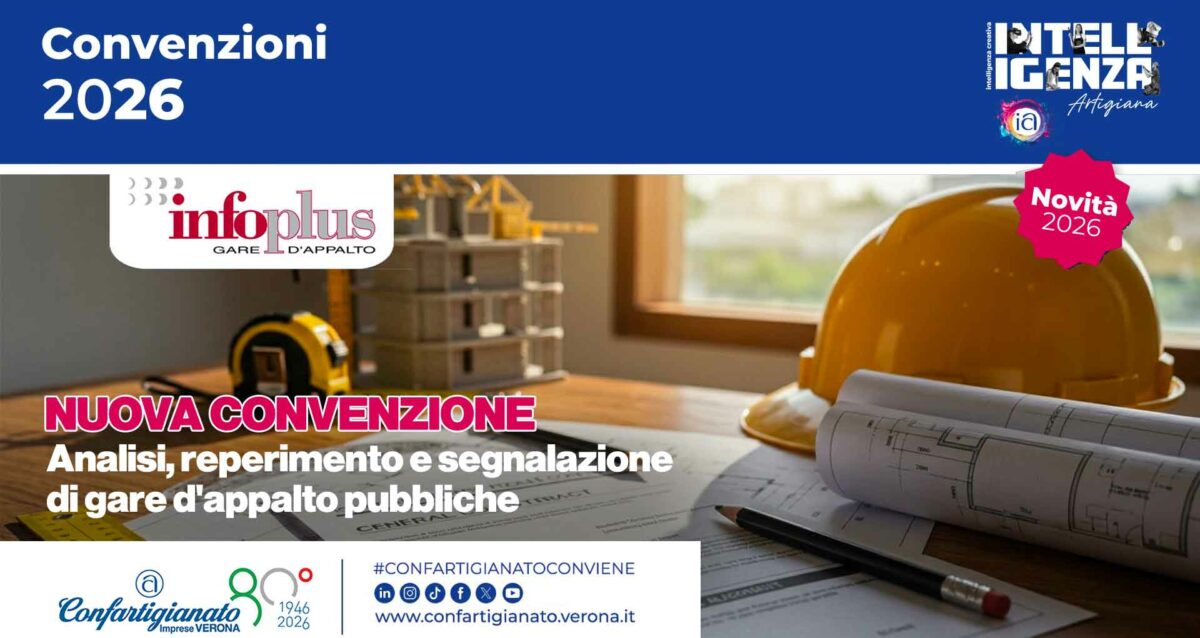 APPALTI – Nuova convenzione per imprese associate: Infoplus Srl, specializzata in analisi, reperimento e segnalazione gare d'appalto pubbliche