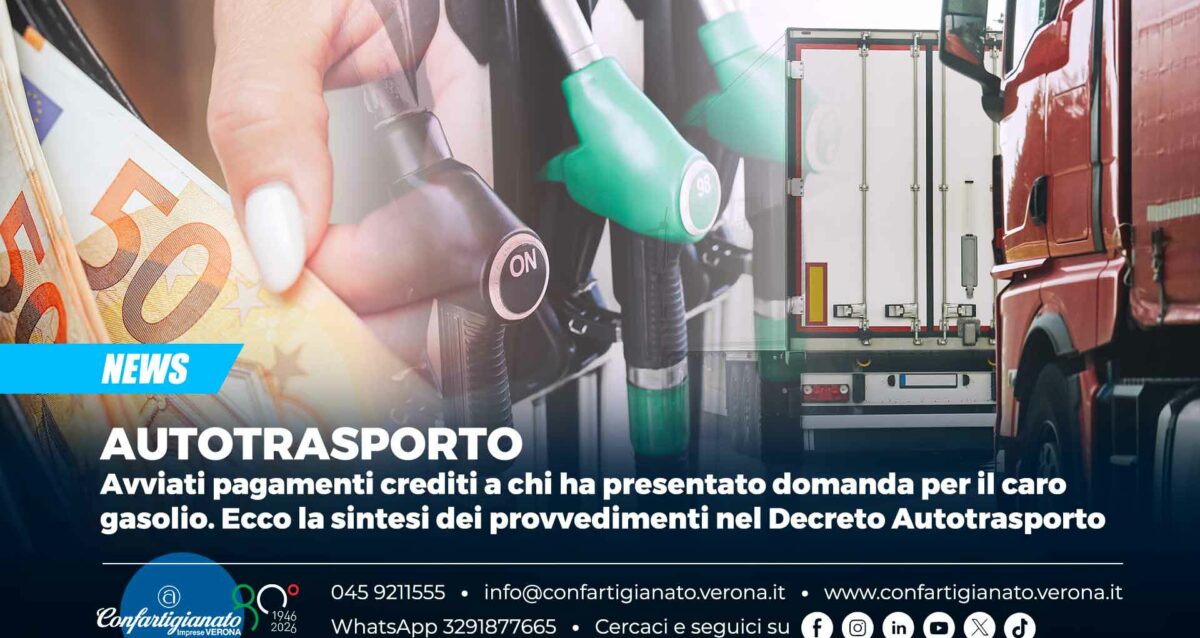 AUTOTRASPORTO – Avviati pagamenti crediti a chi ha presentato domanda per il caro gasolio. Ecco la sintesi dei provvedimenti nel Decreto Autotrasporto