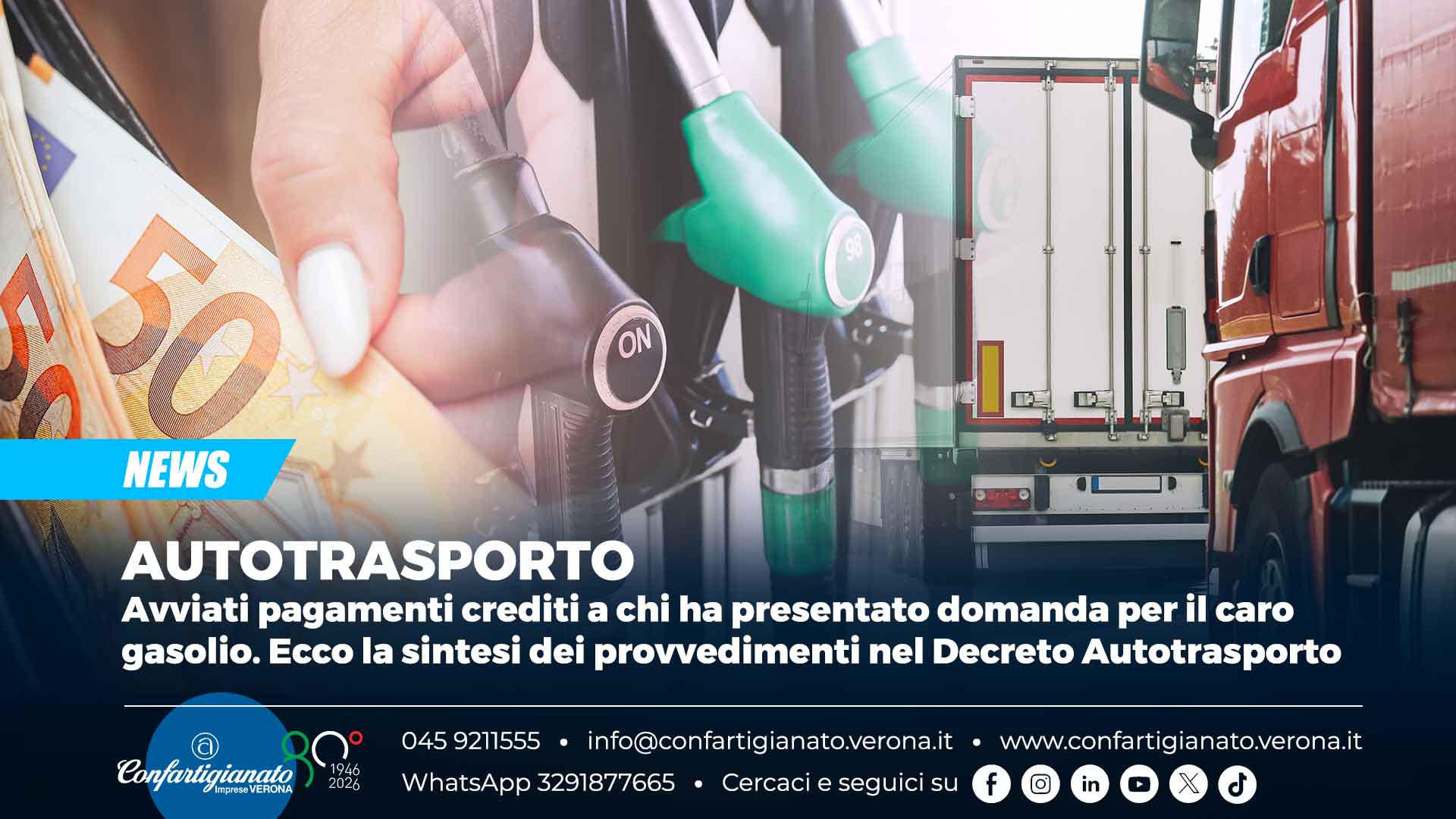 AUTOTRASPORTO – Avviati pagamenti crediti a chi ha presentato domanda per il caro gasolio. Ecco la sintesi dei provvedimenti nel Decreto Autotrasporto