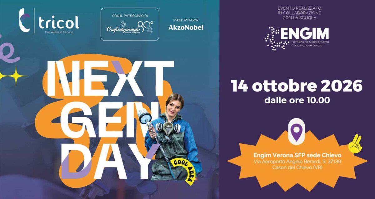 SCUOLA e IMPRESE – NEXT GEN DAY: il 14 ottobre, il futuro dell’automotive e del “car wellness service” protagonisti all’Istituto ENGIM di Verona