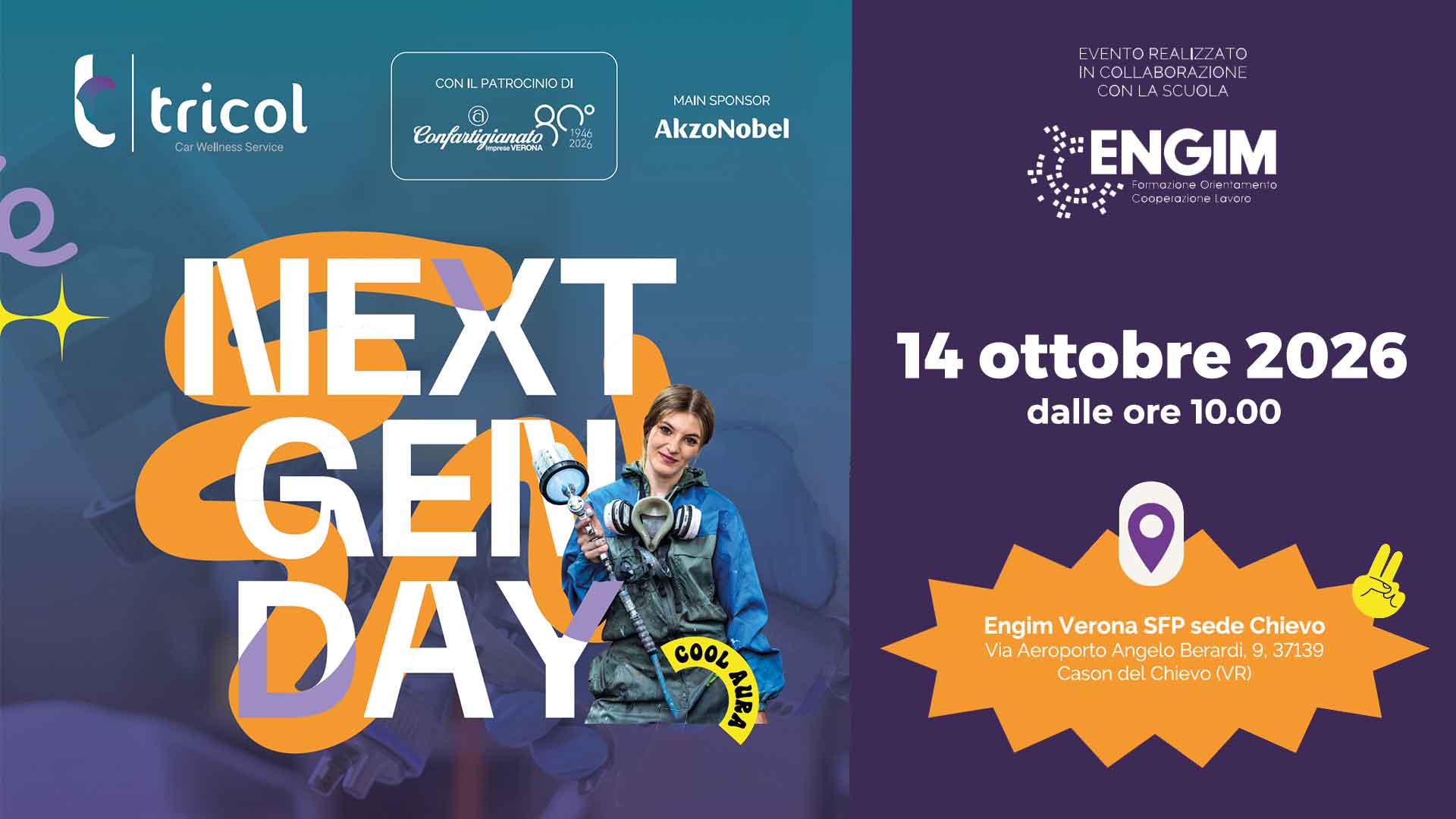 SCUOLA e IMPRESE – NEXT GEN DAY: il 14 ottobre, il futuro dell’automotive e del “car wellness service” protagonisti all’Istituto ENGIM di Verona