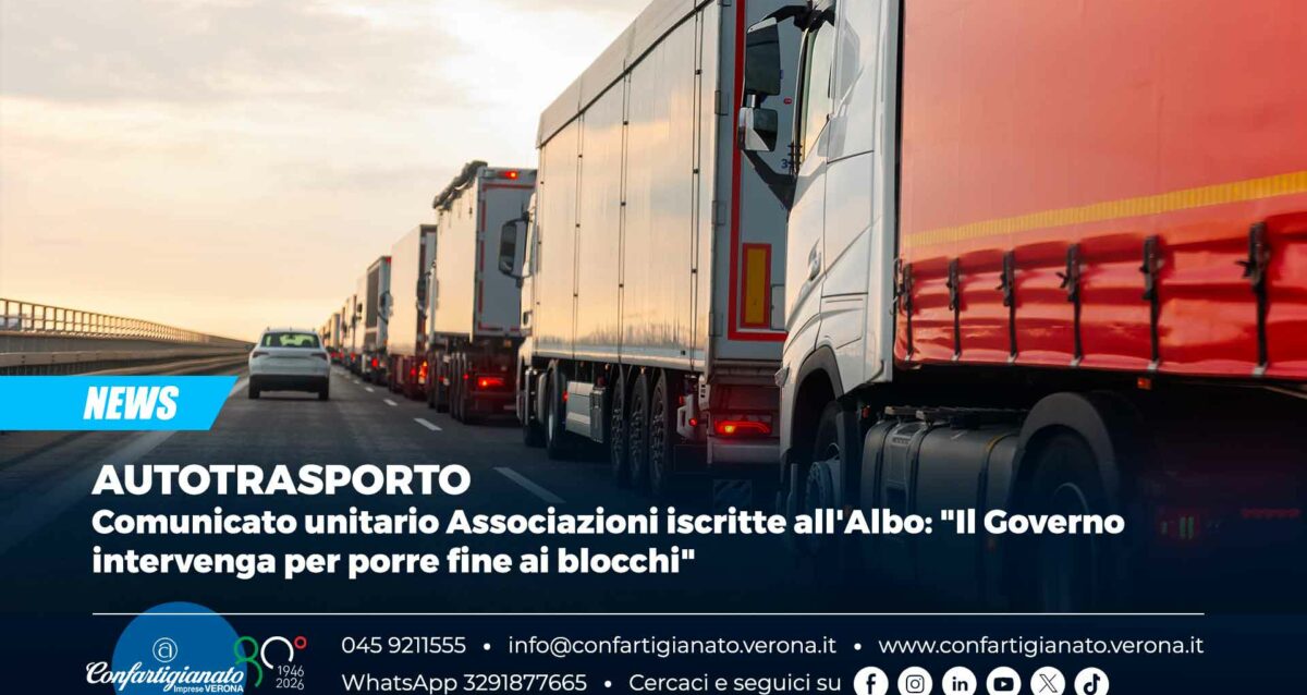 AUTOTRASPORTO – Comunicato unitario Associazioni iscritte all'Albo: "Il Governo intervenga per porre fine ai blocchi"