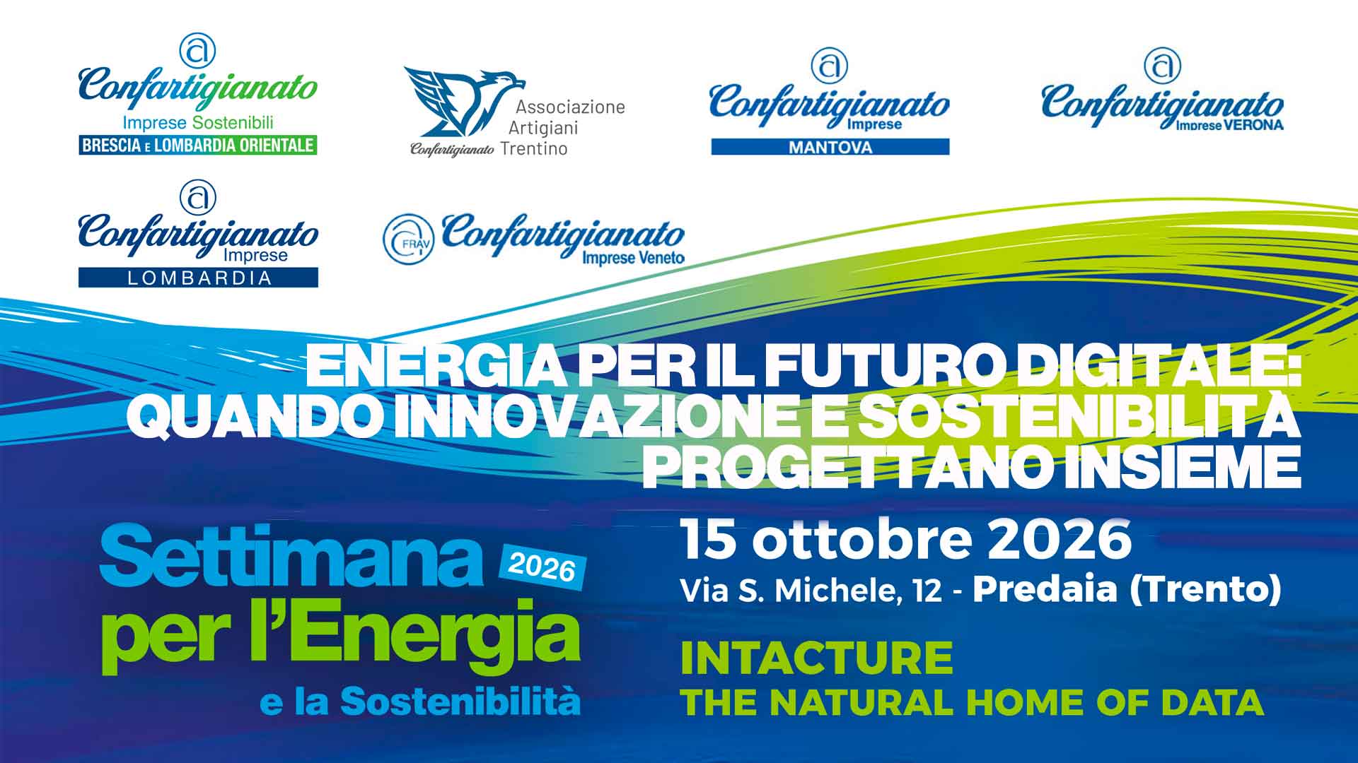 SETTIMANA ENERGIA SOSTENIBILITÀ – Energia, dati e sostenibilità: il 15 ottobre, le Confartigianato del Garda a Predaia nel data center costruito dentro la montagna